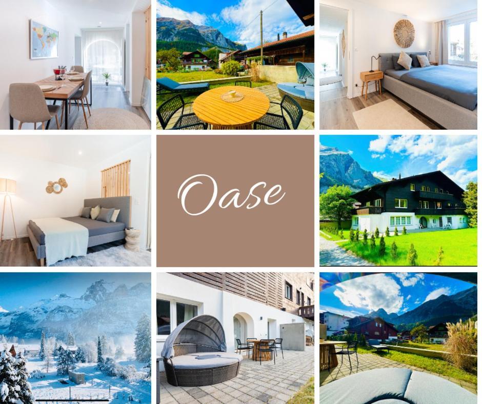 Ferienwohnung Cute & Cozy Oasis, Private Afternoon Sun Terrace Kandersteg Exterior foto
